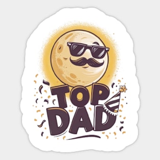 Top Dad - Celebrate Fatherhood with Style and Pride Sticker